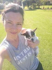Melissa and puppy