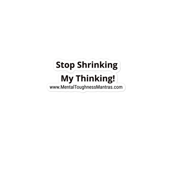 Stop Shrinking My Thinking! - Bubble-free Stickers