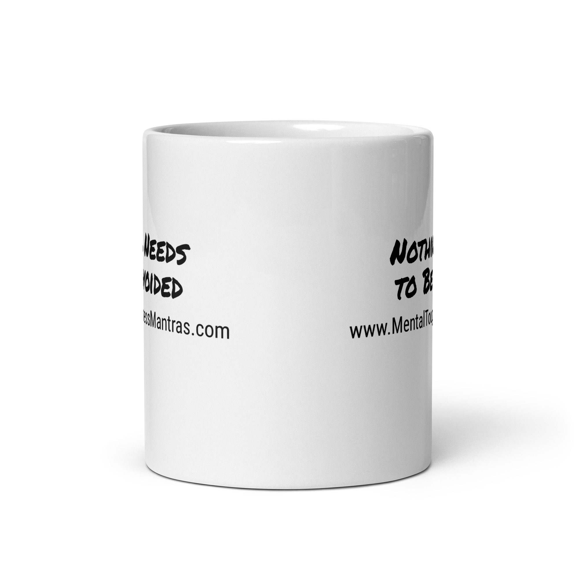 Nothing Needs to Be Avoided - White Glossy Mug - Image 4