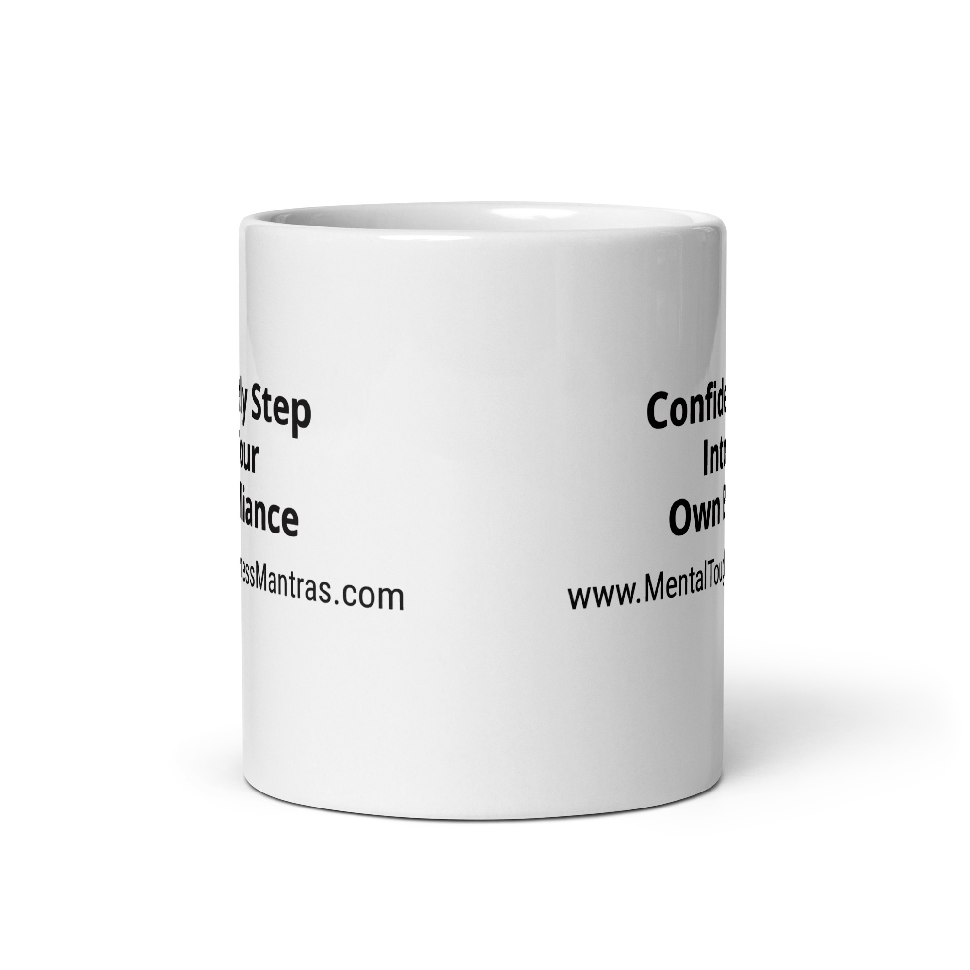 Confidently Step Into Your Own Brilliance - White Glossy Mug - Image 4