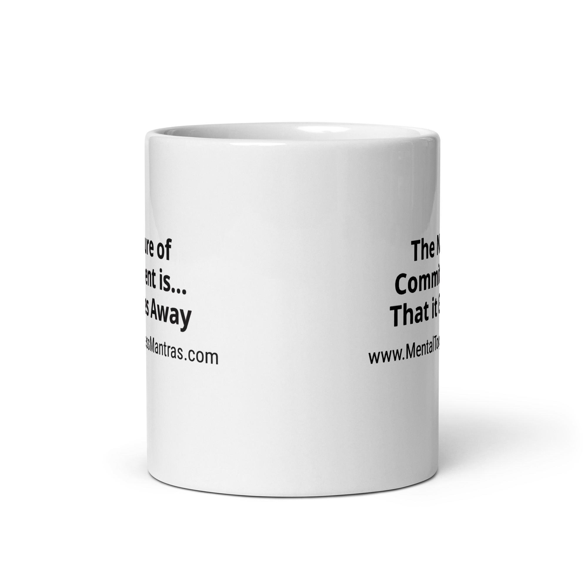 The Nature of Commitment is… That it Goes Away - White Glossy Mug - Image 4