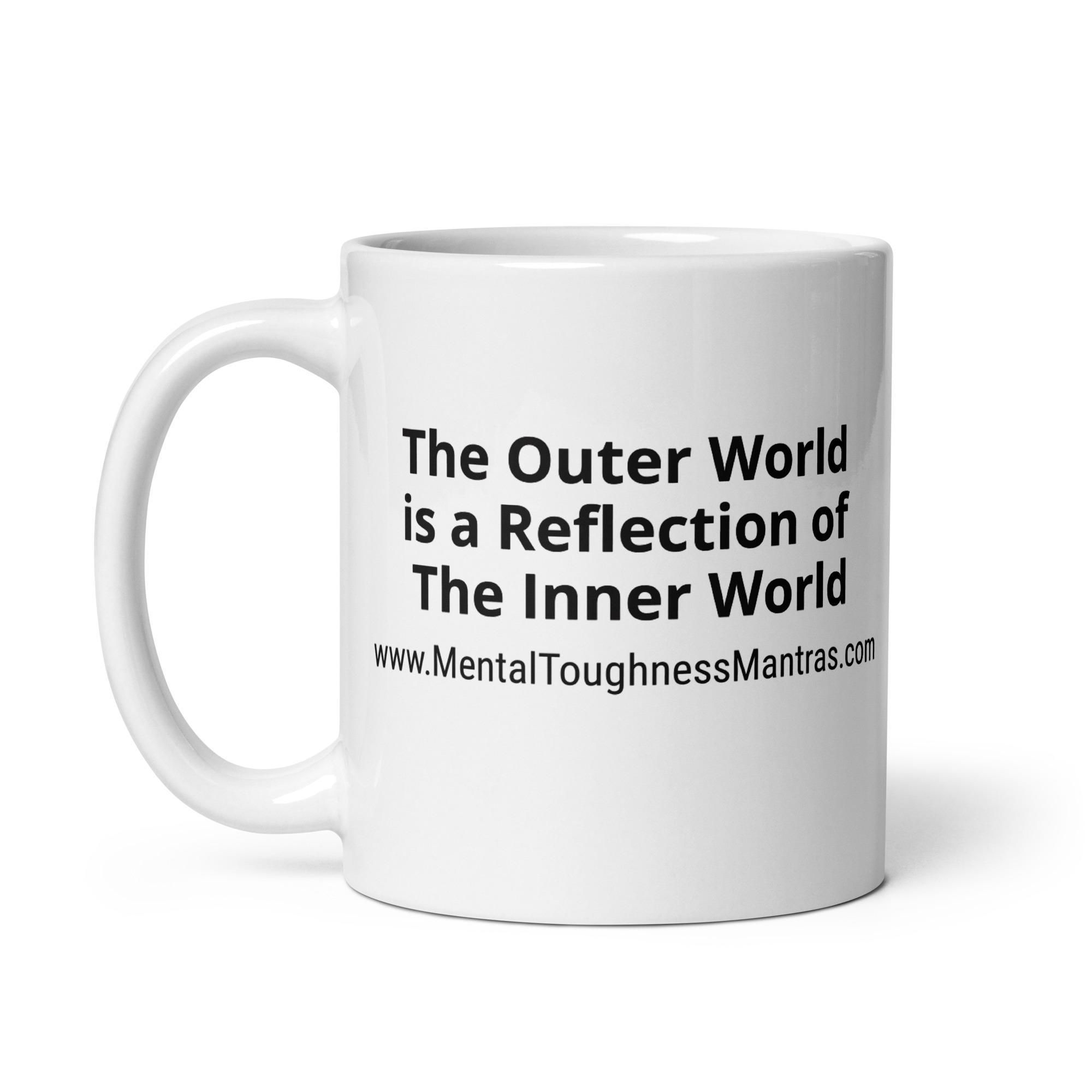 The Outer World is a Reflection of The Inner World - White Glossy Mug - Image 3