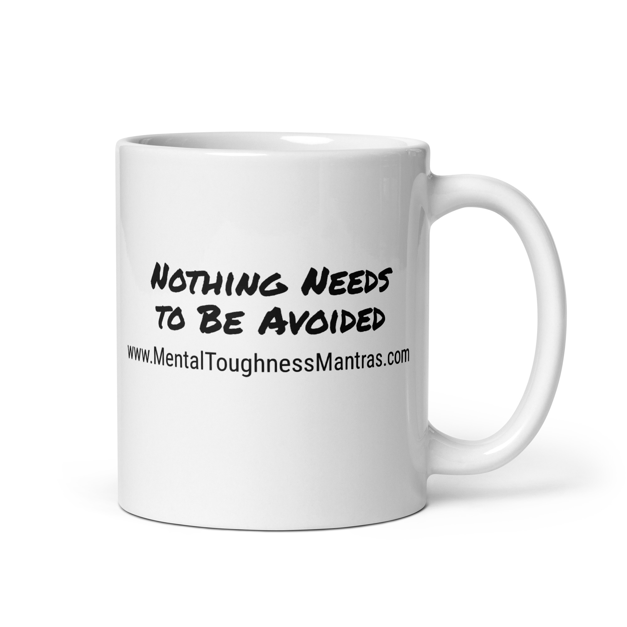 Nothing Needs to Be Avoided - White Glossy Mug - Image 2