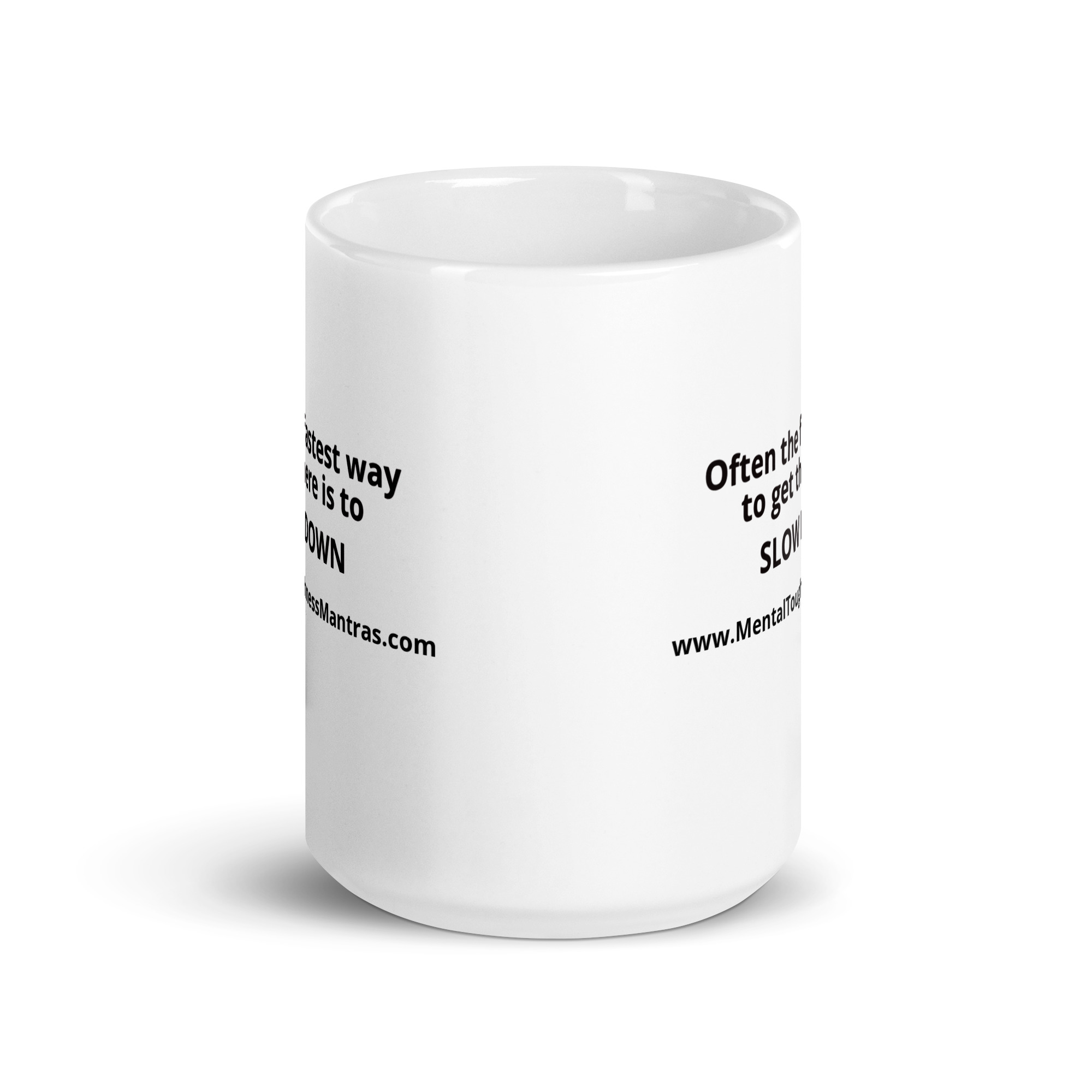 Often the fastest way to get there is to SLOW DOWN - White Glossy Mug - Image 6