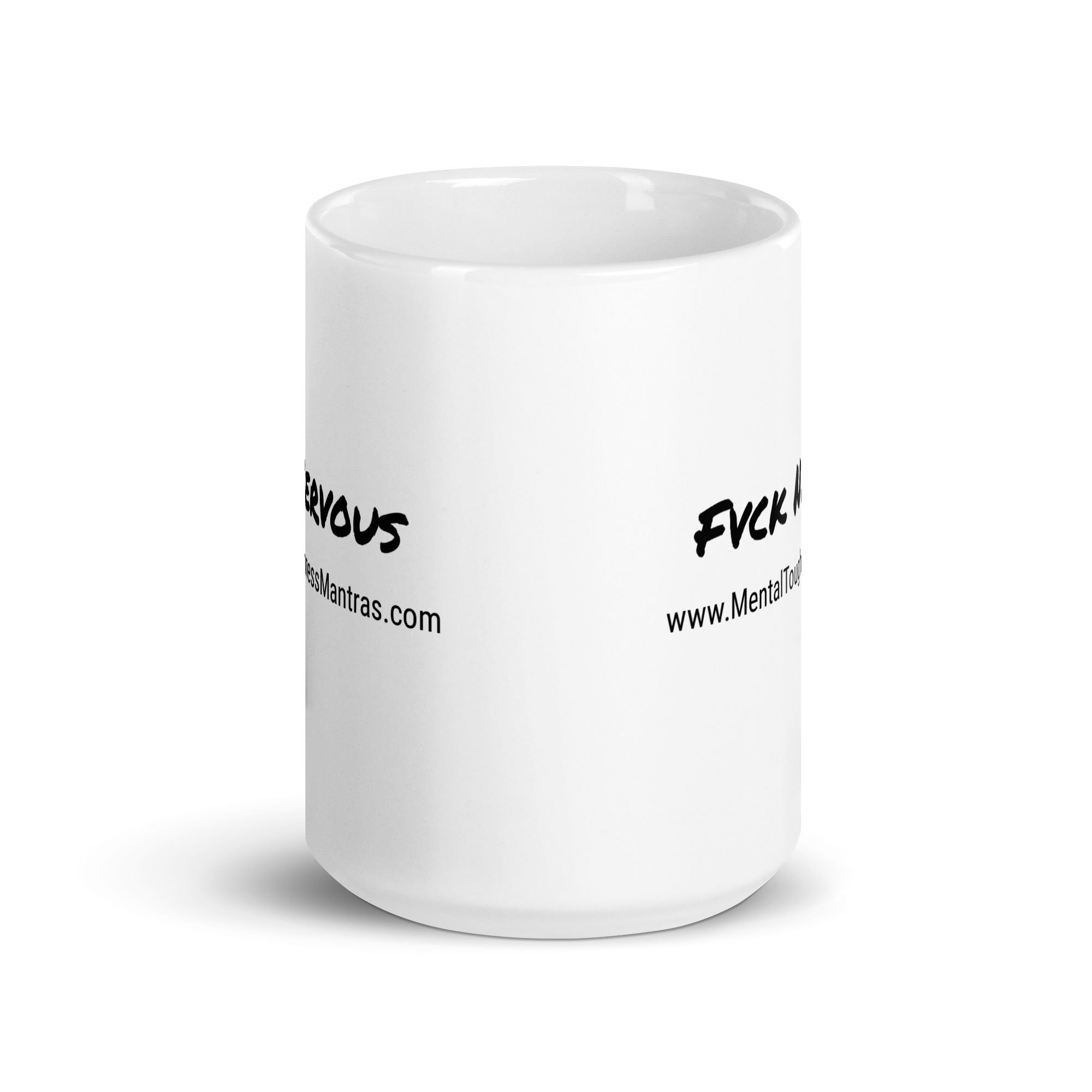 Fvck Nervous - White Glossy Mug - Image 6