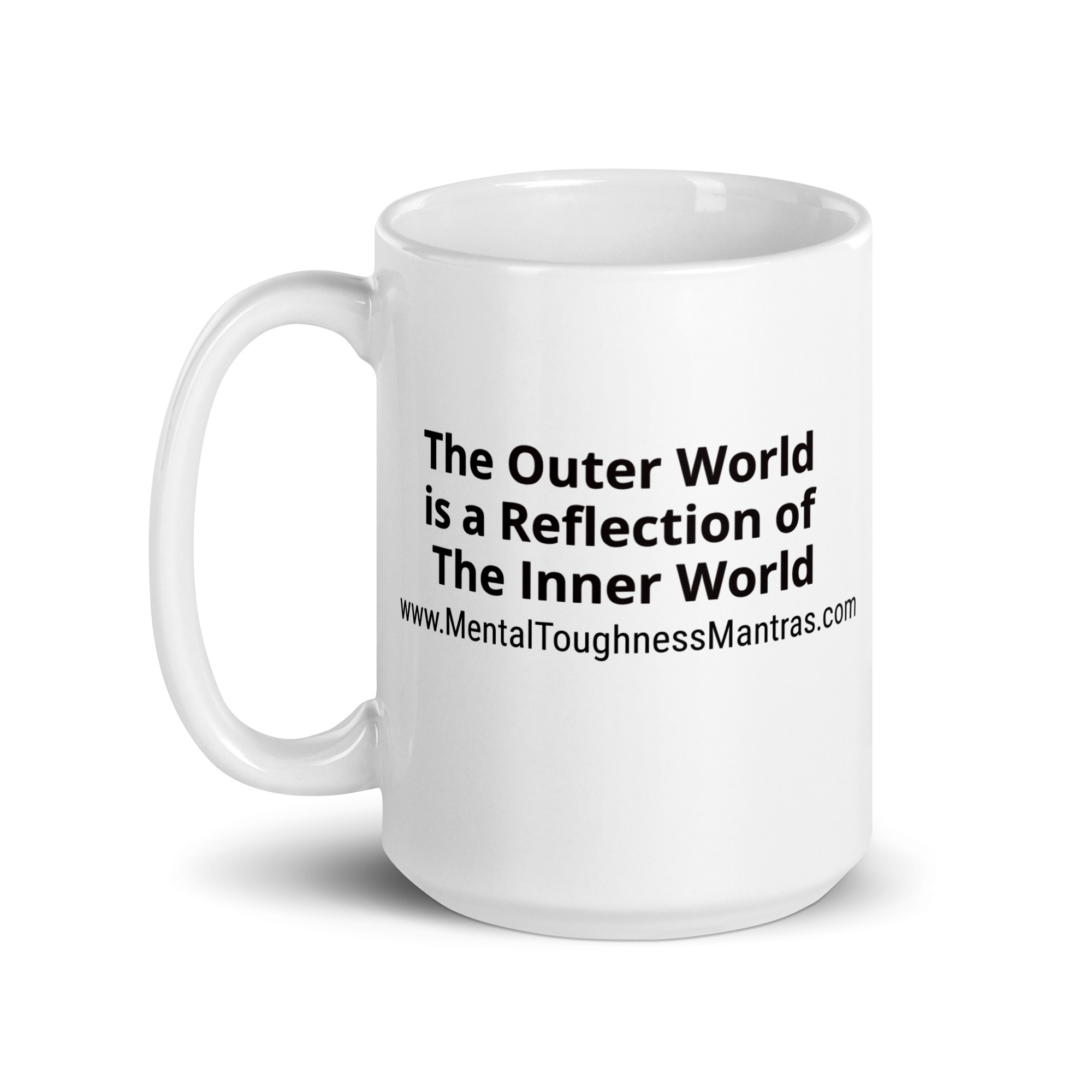 The Outer World is a Reflection of The Inner World - White Glossy Mug - Image 5