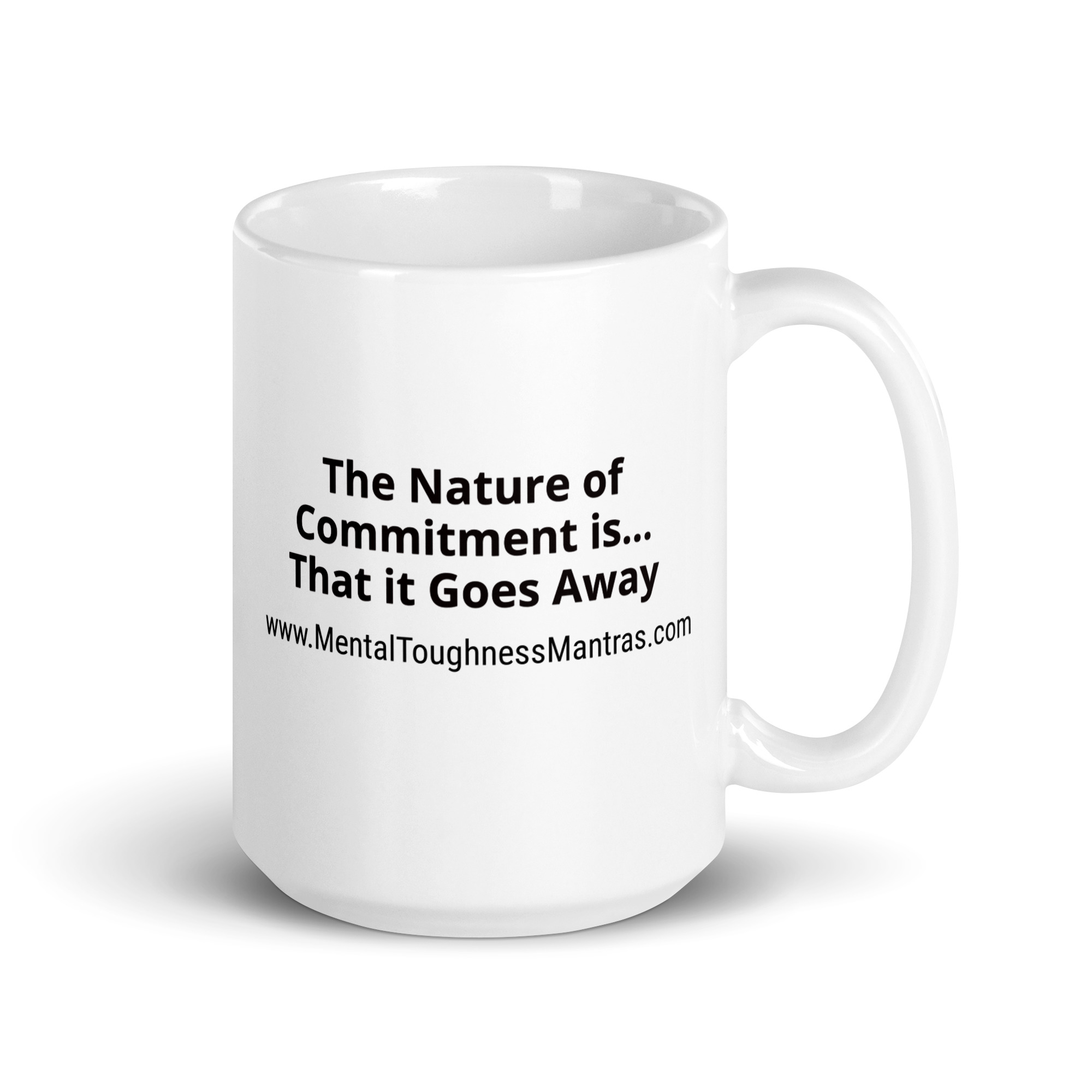 The Nature of Commitment is… That it Goes Away - White Glossy Mug