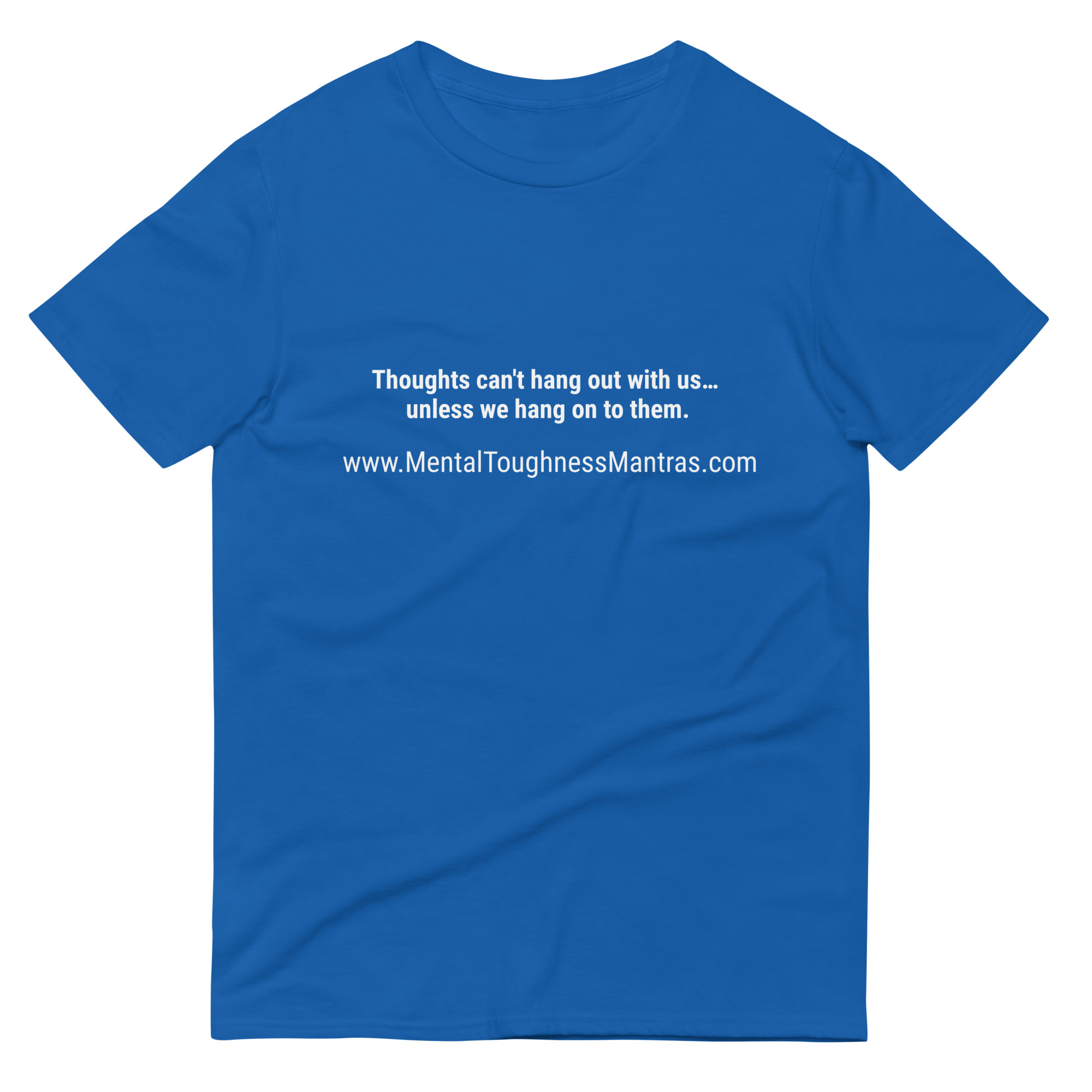 Thoughts can't hang out with us… unless we hang on to them. - Unisex T-shirt - Image 4