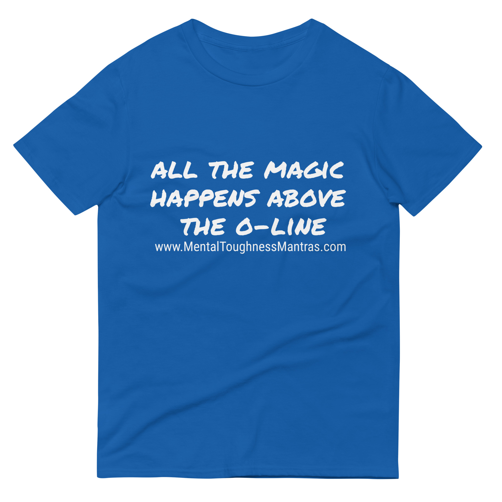 All the magic happens above the o-line - Unisex T-shirt - Image 5